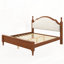 Lit plateforme en bois avec tête de lit tapissier-128949107-128949105
