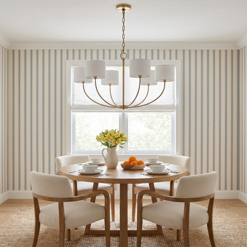 Tanyel 6-Light Chandelier, Burnished Brass