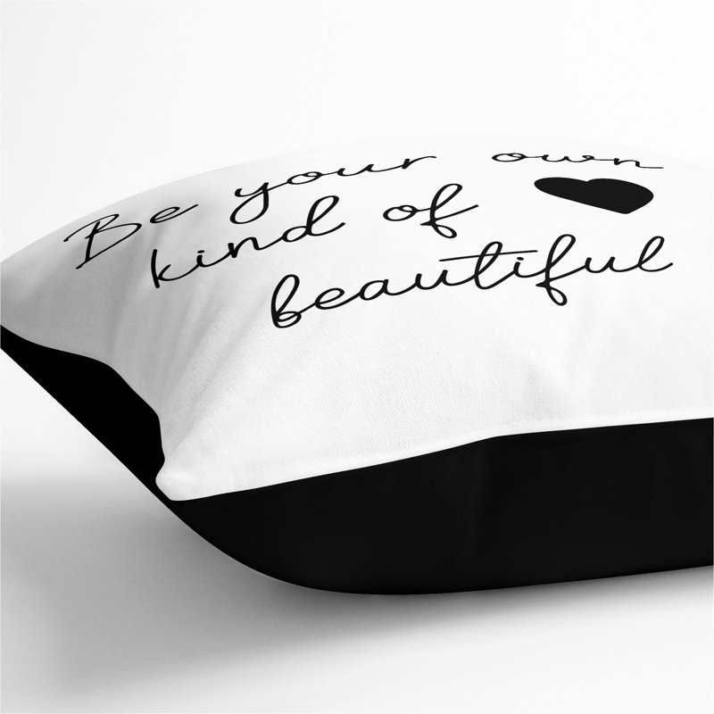 Square Cushion, Black, 55cm H x 55cm W x 20cm D