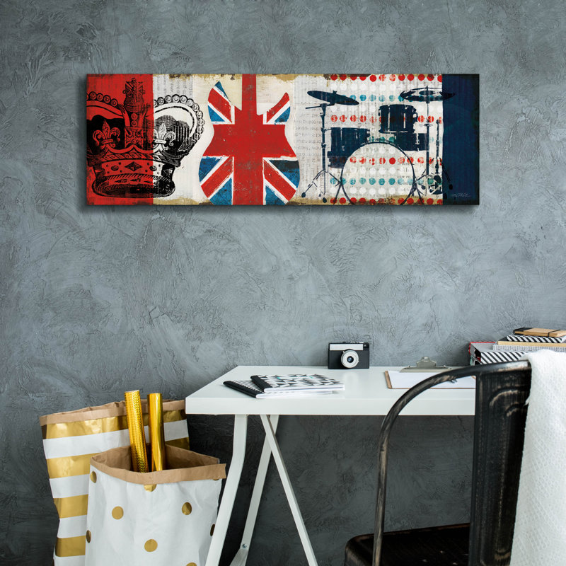«British Invasion 2» par Michael Mullan, art mural sur toile, H 12 po x l 36 po x P 0,75 po