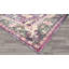 Tapis mauve / beige / vert floral tissé à plat à la main-39858255