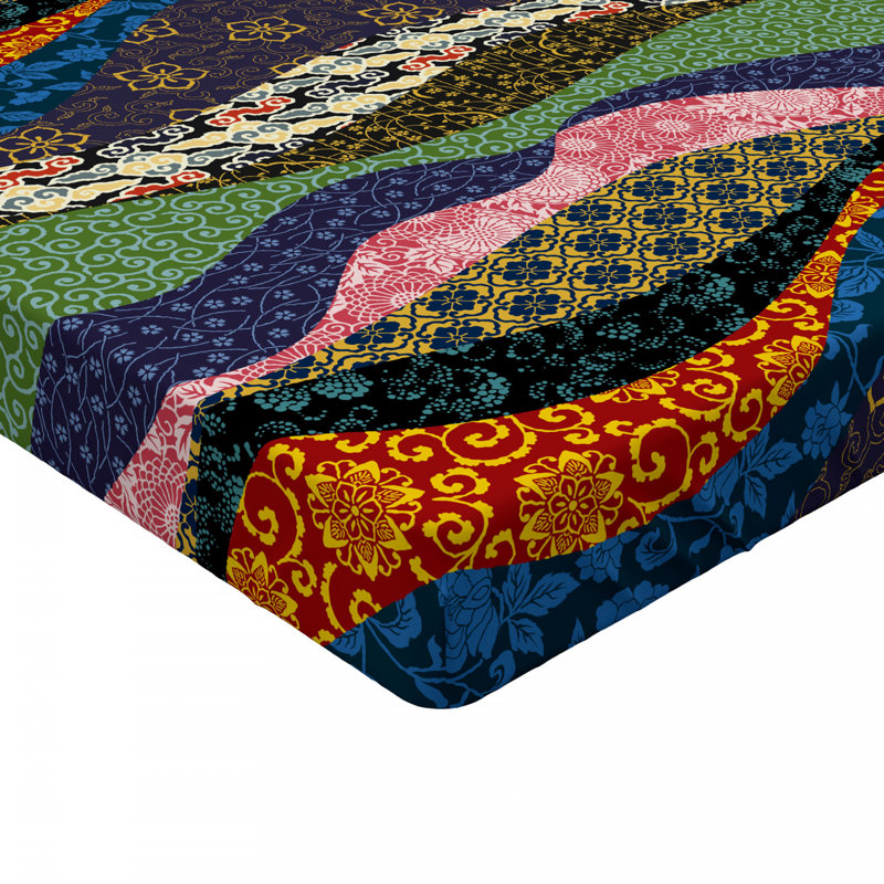 Microfiber Floral Fitted Sheet, Queen Fitted Sheet