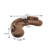 143.31"Brown Curved Statement Sofa With Built-In Side Table-2023027723