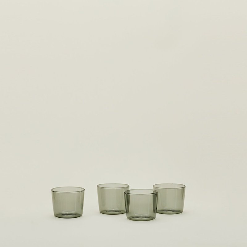 Small Smoke Borosilicate Glass Tumbler Set