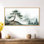 «Bonsai vert dans les montagnes», reproduction d'art encadrée zen