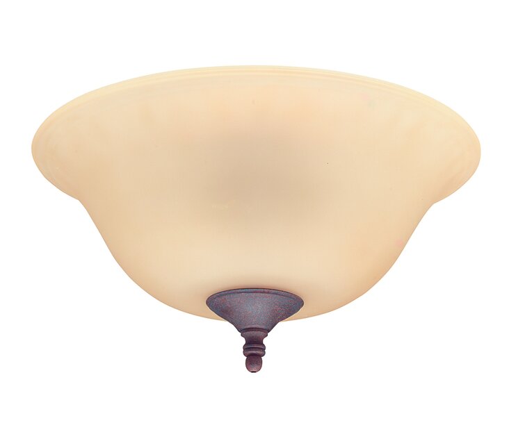 Amber 2 Light Bowl Ceiling Fan Light Kit