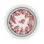 Christmas Berries Vegan Leather Round Pebble Placemat-535729861