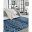 Tapis bleu marine / blanc Lenwood-1782931642