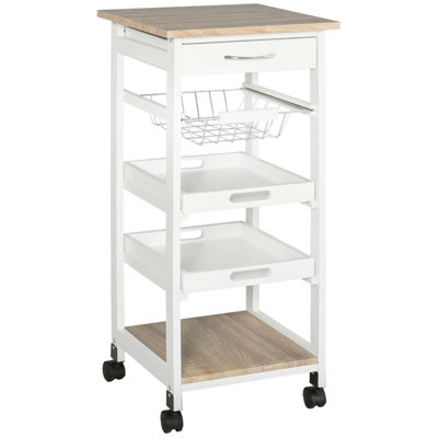 Mobile Kitchen Cart, Rolling Kitchen Island With Storage