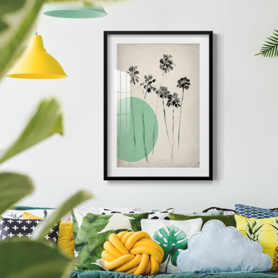 Vintage Floral Print LXIII - Vintage Botanical Print, Matted and Framed Under Acrylic Glass, Living Room and Dining Room Wall Art