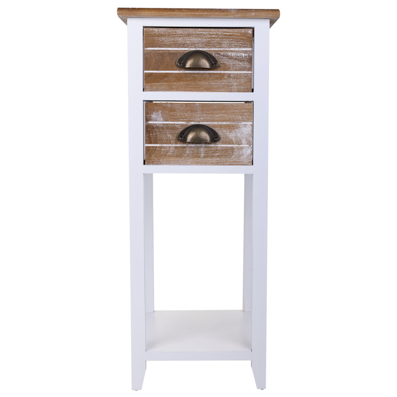Cassian 30 cm W Bedside Table, Brown