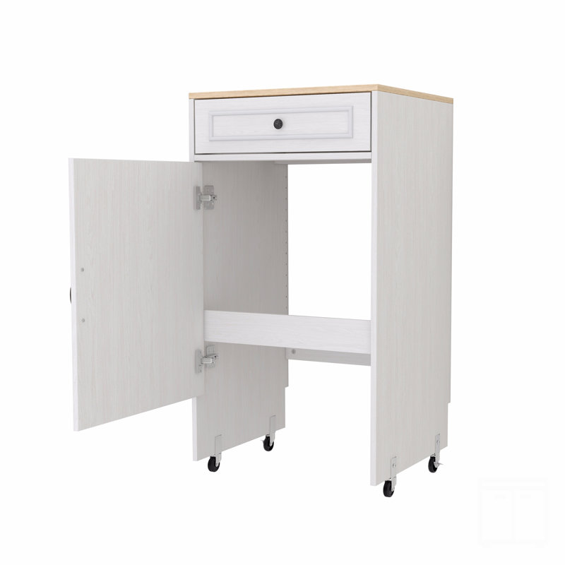 Armoire sur pied avec roulettes, support de robot de balayage avec portes et tiroirs