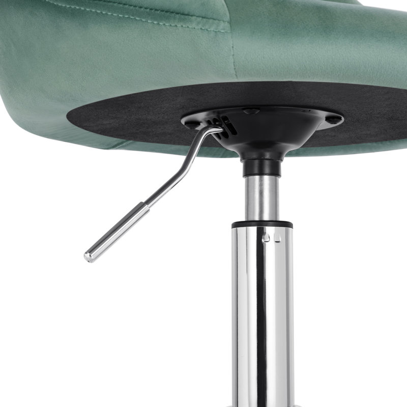 Wellsville Office Chair in Velvet, Turquoise