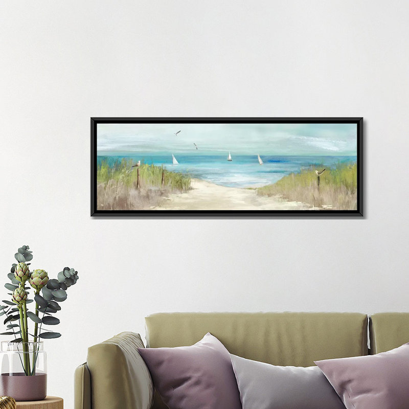 « beachlong oiseaux » par aimee wilson, impression sur toile tendue, H 16 po x l 48 po x P 1,5 po, Toile tendue