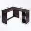 Bureau d'ordinateur en L avec huche 47,2 po Maximilan