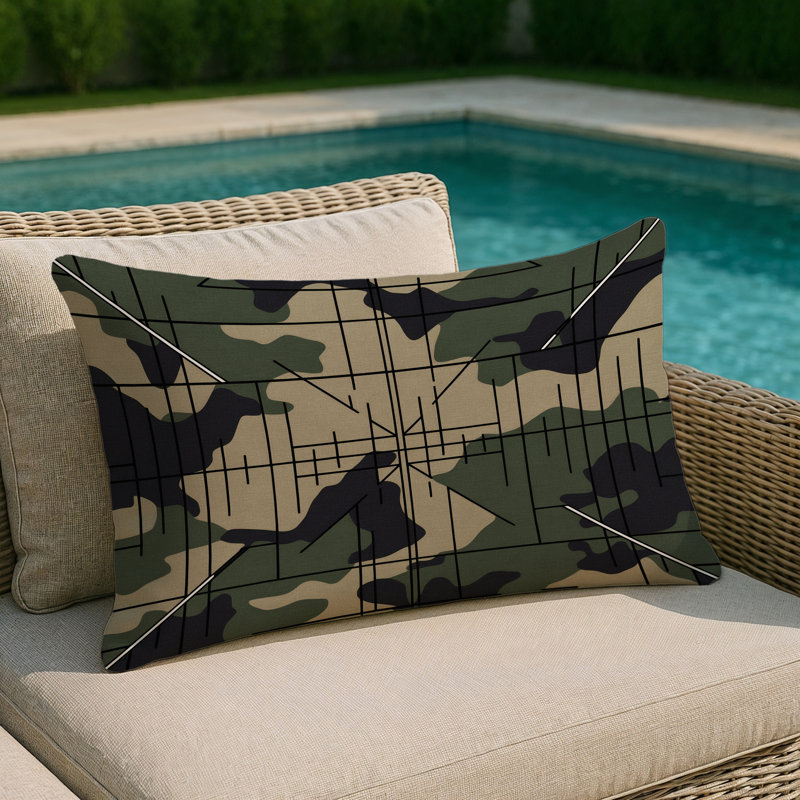 Vector Camo Indoor And Outdoor Pillow, Rectangle 20"H x 14"W