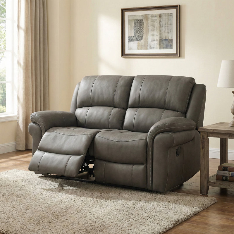 Bettymae 2 Seater Reclining Loveseat, Grey