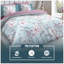 Polycotton Floral Duvet Cover With Matching Pillowcase Set, Yarn Bedding Set, Single Double King-1109324440