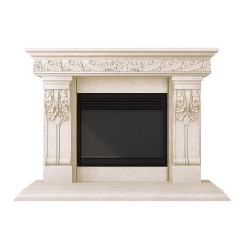 Cadre de cheminée Bonaparte, Lisse / beige