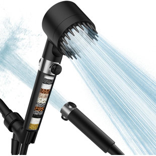 18-Stage Filtered High-Pressure Showerhead With Handheld & 3 Spray Modes For Hard Water
