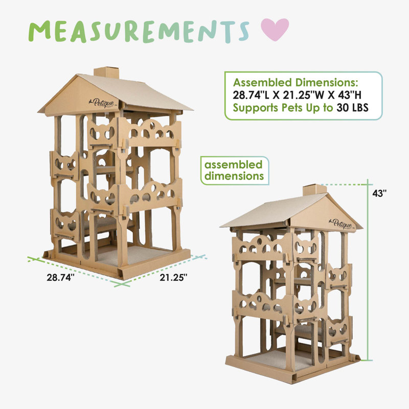 Maisonnette de style château pour chat Petique