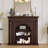 Nut-Brown Solid Wood Freestanding Fireplace