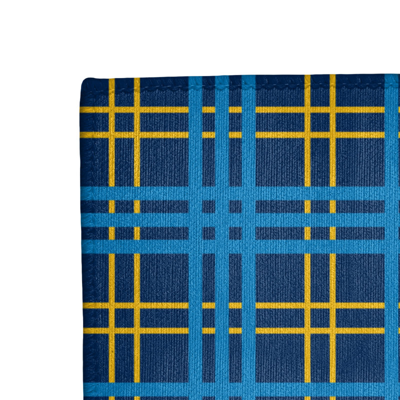 Tapis à carreaux bleu, Rectangle 9 pi x 12 pi