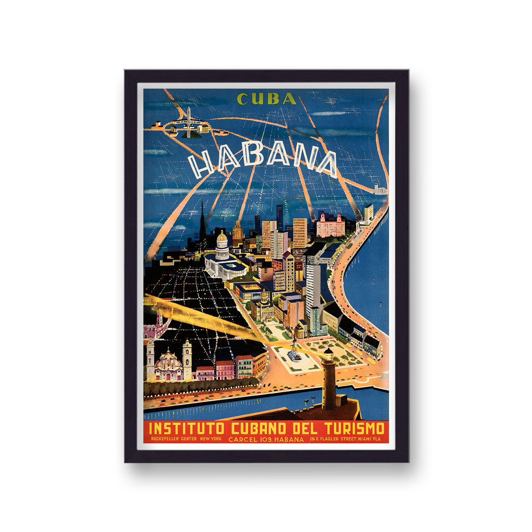 Cuba Havana Vintage Travel Print - Single Picture Frame Print