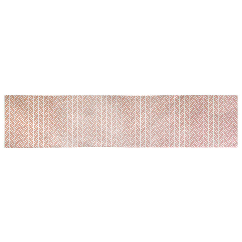 Chemin de table chevrons Avicia, 73,5 po x 17,5 po, Rose / Orange, Coton