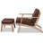 Adal Upholstered Armchair with Ottoman