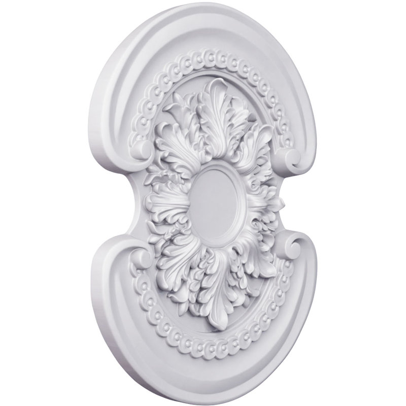 Médaillon de plafond Endurathane Maddox, DE 19 1/4 po x P 14 3/8 po x P 1 3/8 po, apprêté en usine