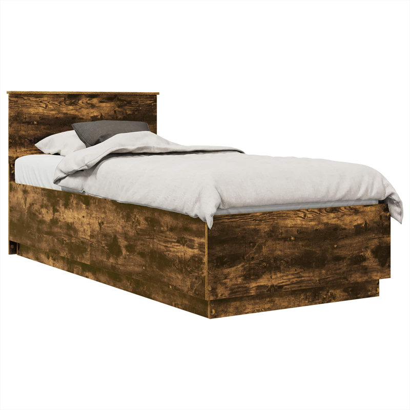 Bed, Smoked Oak, European Single (90 x 200 cm)