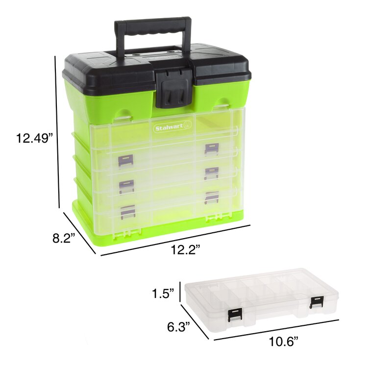 Stalwart Wakeman Tackle Box Organizer - Durable Plastic Storage Tacklebox -  Camping, Fishing, Craft Supplies & Reviews
