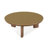 Lowman Walnut And Glass Round Coffee Table