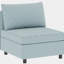 Combinaisons modulaires en tissu, chenille bleu antique, 4 places, avec rangement et canapé-lit, 96,91 po de profondeur, 62,29 po de largeur, 31,46 po de hauteur, 186,51 lb de poids, canapé-lit modulaire, 4, tissu chenille