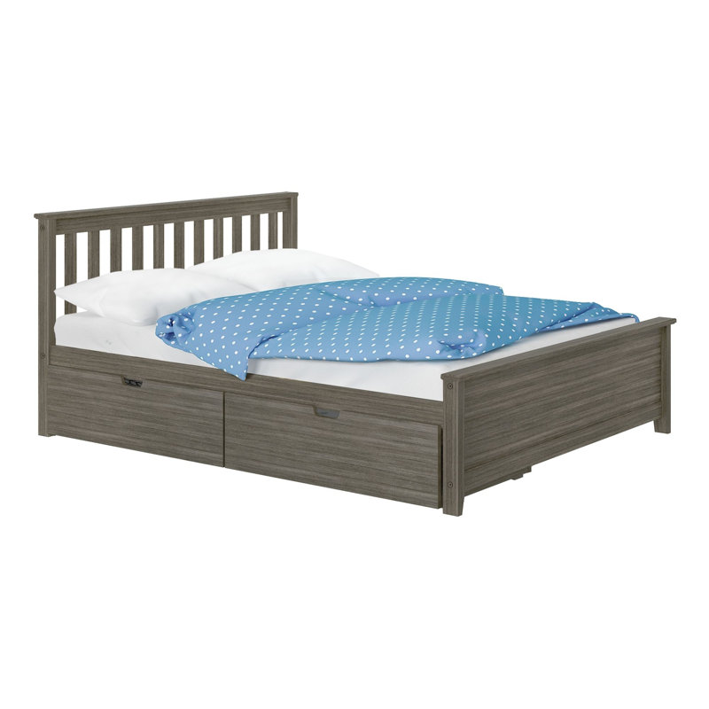 Haddon Solid Wood Slat Storage Bed, Clay