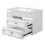 Meuble-lavabo mural 30 po, 2 tiroirs, lavabo simple en céramique 3 trous, armoire moderne-122275249