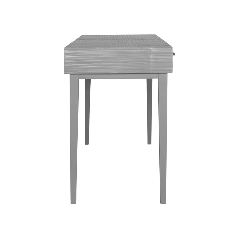 Andros Solid Wood Writing Desk, Light Gray