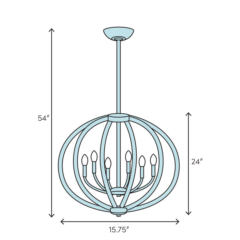 Luminaire suspendu sphère unique/à 4 lumières Ambrosius