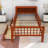 Twin Wooden Platform Bed with Headboard Storage, Safety Guardrails and Drawers-1458193649