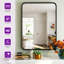 Miroir rectangulaire arrondi avec cadre en aluminium, miroir de meuble-lavabo mural, miroir d'entrée / horizontal moderne-1058386982-1058386983