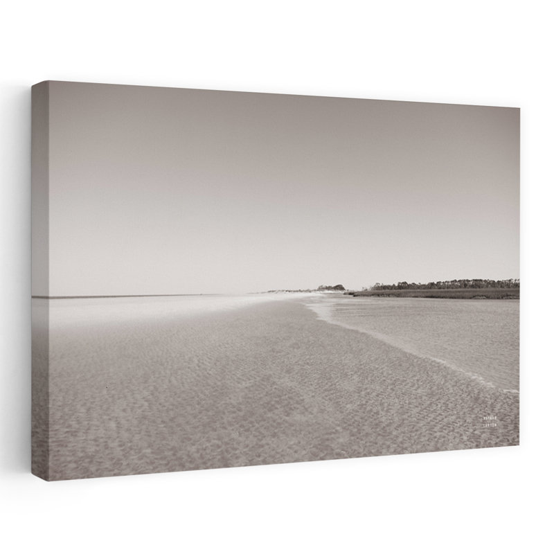 Georgia Island Coastal - noir, noir et blanc, gris, plage, noir, H 24 po x l 16 po