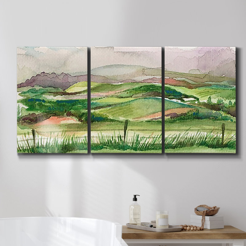 " Monet " 3 - Pieces, 27" H x 54" W x 2" D