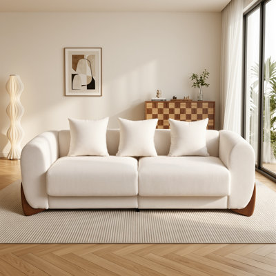 Canapé rembourré 85,5 po Chenille