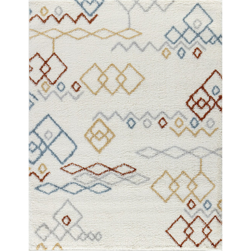 Ivory 7 Ft. 10 In. X 9 Ft. 10 In. Shaggy Area Rug, Rectangle 7'10" x 9'10"
