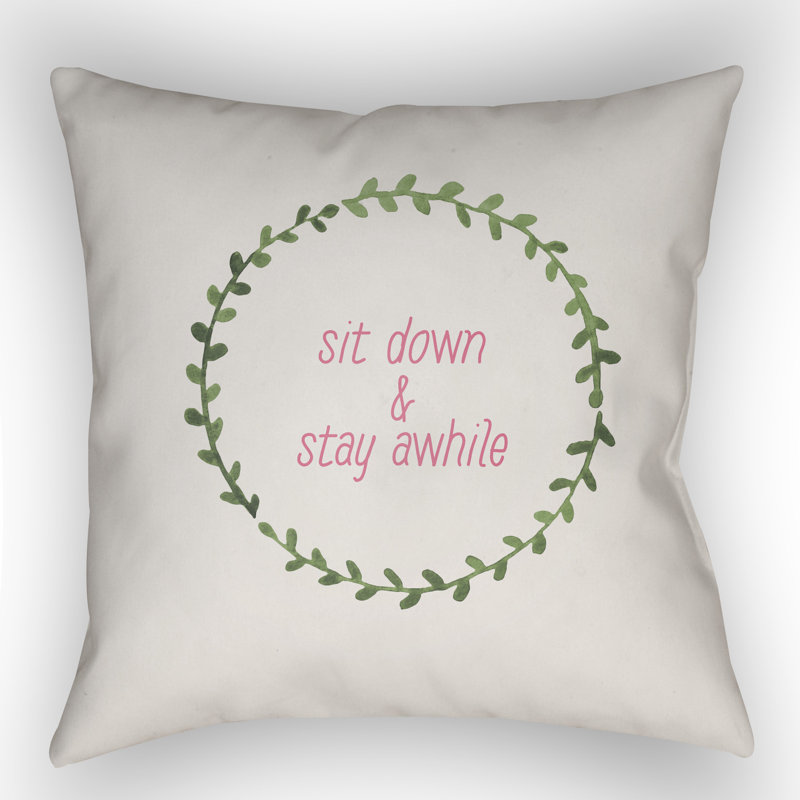  Indoor/Outdoor Throw Pillow, 18" H x 18" W x 4" D