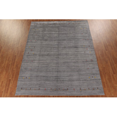 Striped Wool Gabbeh Indian Area Rug 9x12