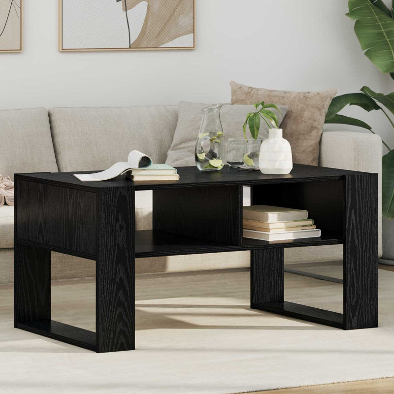 Coffee Table with Storage, 45cm. H x 92cm. L x 53cm. W, Black Oak