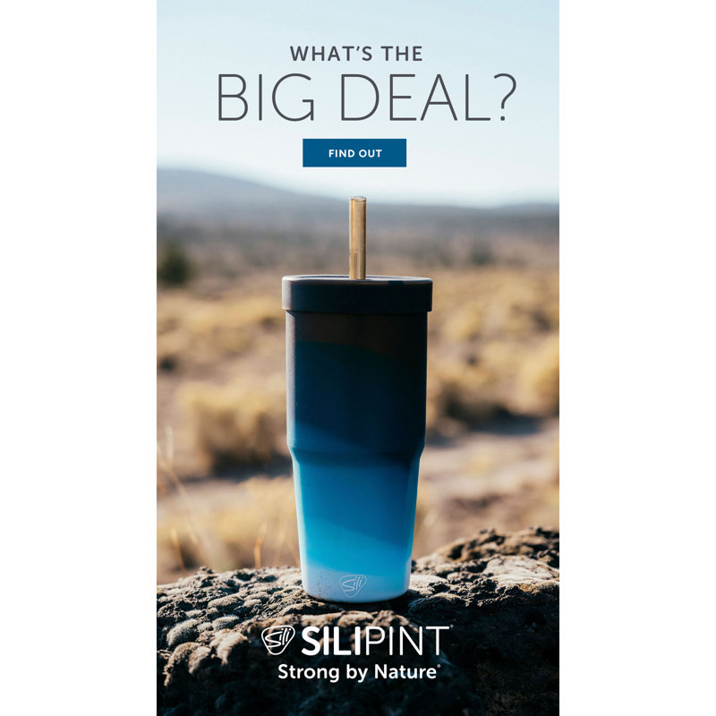 Silipint: Gobelet en silicone 32 oz: Rayon de lune - Tasse réutilisable incassable