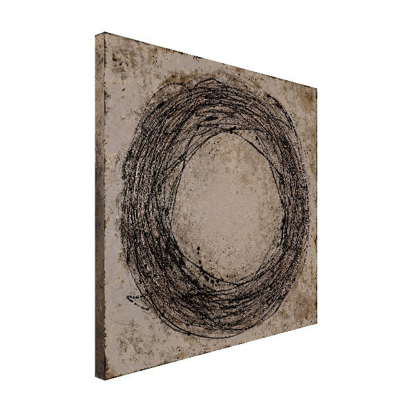 Hollow Sound (Glitter) Painting by Beverly Fuller, Glass Coat, 55.75" H x 55.75" W